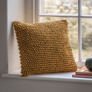 Pom Pom Cushion Ochre